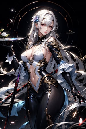 8k, (absurdres, highres, ultra detailed), (1lady), the personification of many spears,