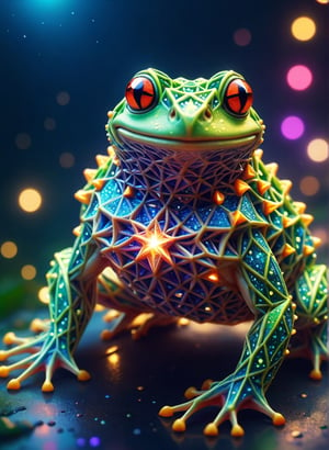 macro photo, a beautiful frog, glowing lights, beautiful magical sparkles, vibrant whimsical colors ,ral-pnrse