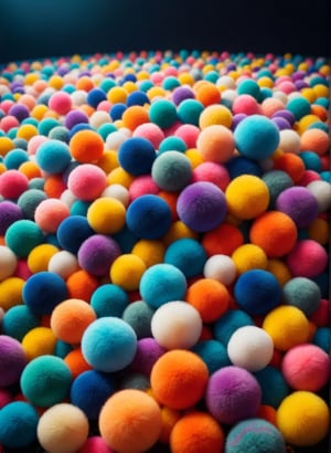 
Colorful, close up angle of ((Different balls floating on air)), (dist) , detailed focus, deep bokeh, beautiful, dreamy colors, dark cosmic background, Visually delightful,ral-flufblz