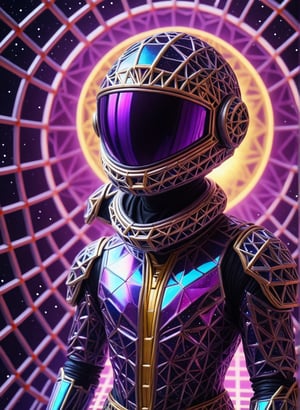 Portrait, Digital photo, spacer, space fly, open space, the deep space, star field, astro suit, (daft punk iridescent helmet:1.2), starship, colorful with vibrant colors, high contrast, high saturation, hyperpunk scene with purple and yellow out of focus details,ral-pnrse