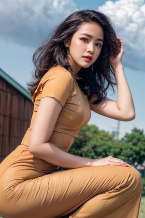 ((masterpiece)), (((best quality))), ((ultra-detailed)), ((illustration)), ((disheveled hair)), beautiful , (1girl:1.2),(solo), dynamic angle, beautiful detailed sky, , acmm ss outfit, Myanmar,  Burmese,acmm ss outfit