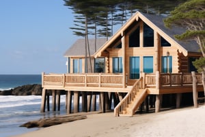  Gorgeous beach cabin by the sea, Gorgeous Seaview, Private beach, Wood exterior,