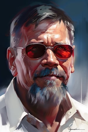 cool man, by greg rutkowski and wlop
