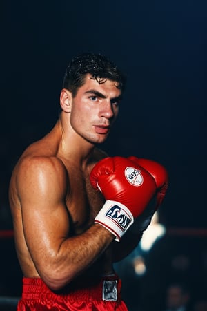 score_9, score_8_up, score_7_up, score_6_up, score_5_up, score_4_up, a italian boxer, handsome, fighter, bantamweight, champion, wearing boxing gloves, olympics, sports, very hairy, chest hair, arm hair, stubble, nerd, old skool, cool, sweat, black hair, youthful, eastern european, Italy, arena, olympics 2024, max verstappen, 

8k, cinematic lighting, very dramatic, very artistic, soft aesthetic, innocent, realistic, masterpiece, hdsrmr, cinema verite, film still, ((perfect anatomy): 1.5), best resolution, maximum quality, UHD, life with detail, analog, cinematic moviemaker style, Movie Still, gq