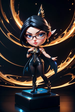 (Super deformed, bobblehead "Bayonetta", super cute), RAW photo, Unreal Engine, Octane Rendering, Ultra High Quality, Ultra High Resolution, Surreal, Ultra Precision, Color Corrects, Good Lighting Settings, Good Composition, Very Low Noise, Sharp Edges, Harmonious Composition, Award-winning work
