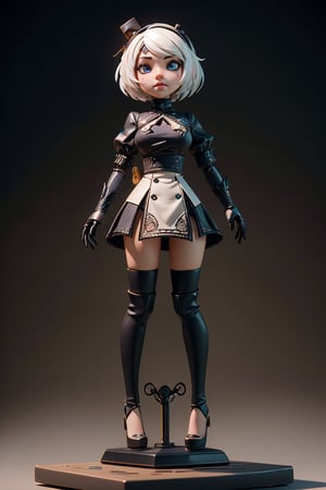 (Super deformed, bobblehead "2B by NieR:Automata", super cute), RAW photo, Unreal Engine, Octane Rendering, Ultra High Quality, Ultra High Resolution, Surreal, Ultra Precision, Color Corrects, Good Lighting Settings, Good Composition, Very Low Noise, Sharp Edges, Harmonious Composition, Award-winning work