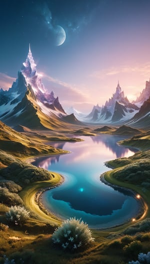 beautiful strange landscape, (Detailed Textures, high quality, high resolution, high Accuracy, realism, color correction, Proper lighting settings, harmonious composition, Behance works)