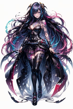 ((Masterpiece, Top Quality, High Resolution)), 8K, BLEACH: Cruel, Otherworldly Tales, Cruel, Evil, Fine Eyes: 1.3, BLEACH, Fine Face: 1.3, Blake, (((Colorful Hair: 1.3))), Blake, Accessories, (((Full Body Tribal Tattoo))), (Style: Epic Seven: 1 .3, Design by Ryu Fujisaki: 1.2))), (((Colorful and detailed Han-style costume & lace skirt))), Wearing Armor: 1.2, (((upskirt))), (((cute panties)))), D-cup cleavage, creature luminous, creepy, Re,. hellbound, very bright colors, light particles 1 .2, glowing light, Mshiff, wallpaper art, alexia_, inorganic life form, inorganic objects made of gold, red and white, UHD wallpaper cowboy shot, evil glow, evil laugh, Kiana Kasrana Yamato,.Rolopekka, noelledef ,. outfit-km,. yaemikodef monadef, kamisatoyakadef, Alexia