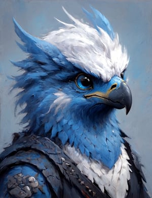 (close up, head and shoulders portrait:1.3), anthromorphic ( eagle :1.2) dragon, ninja , wise old, long mustache, black ninja robes, blue, gray , white and black color scheme , Disney pixar style
