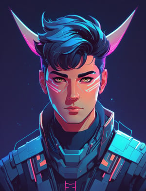 head and shoulders portrait, (anthromorphic deer:1.3) , sci-fi warrior , 80s anime style, glitch art, flat colors, key visual, vibrant, studio anime, minimalistic, (style of Charlie Bowater, (style of moebius:1.2):1.15), 