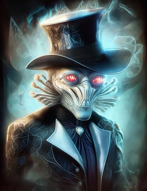 (head and shoulders portrait:1.2), (anthropomorphic isopod :1.3) as vampire , zorro mask, top hat , holographic glowing eyes, wearing 17th century outfit , (outline sketch style:1.5), surreal fantasy, close-up view, chiaroscuro lighting, no frame, hard light, in the style of esao andrews, DonM3lv3nM4g1cXL