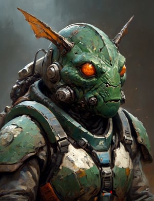 head and shoulders portrait, anthromorphic grasshopper , a hard-boiled atmosphere, futuristic power armor, bounty hunter 