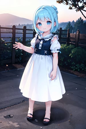 (best quality, 4k, 8k, highres, masterpiece:1.2), ultra-detailed, (realistic, photorealistic, photo-realistic:1.37), 1girl, outdoors, standing, evil smile,yor, azure eyes, portraits, vivid colors, warm color palette, soft lighting,ambience glow,lens ultra wide,