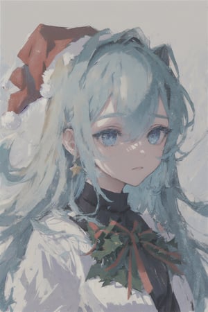 (masterpiece,best quality),finely detail, solo, close-up, pixiv, ,blue archive, detailed eyes, floating_hair,1girl, xmas,