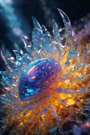 the entire frame is filled with neural connections, glowing neurons as part of a human brain, glass shell, subsurface scattering, transparent, translucent skin, glow, Bioluminescent blood neurons,3d style, cyborg style, Movie Still, Leonardo Style, cool colors, vibrant, volumetric light, wide angle shot, fractal neuron background