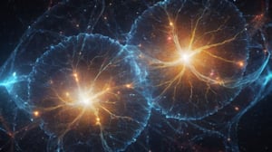 the entire in the frame is filled with neural connections, glowing neurons as part of a human brain, subsurface scattering, transparent, translucent skin, glow, Bioluminescent blood neurons,3d style, cyborg style, Movie Still, Leonardo Style, volumetric light, wide angle shot, fractal neuron background
