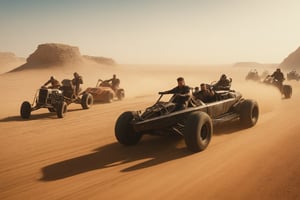 mad max, desert, monster trucks, attack, sidecar motorcyles, boarding,gunfire, blood, violence, explosions, many objects in frame, ultra detail overall, panoramic plan, epic battle, high speed pursuit, jump ahead, 