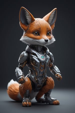 full body, intricate coloring, futuristic mascot of a small baby fox, sitting_down ,humanoid alien, body_marking, art and mathematics fusion, high resolution, Elegant, subtle gradient, sophisticated, muted color scheme, hyper detailed, trending at artstation, sharp focus, studio photography, highly detailed, centered, bright color, solid dark background with electric effect, made with adobe illustrator, movie still, 3d style,cyborg style

