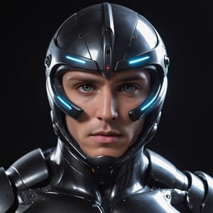 The warrior's eyes, enhanced with genetic modifications for heightened vision, gleam with determination from beneath the protective visor of the carbon suit. They carry the legacy of genetic engineering into the heart of the conflict, a living testament to the fusion of biology and technology that defines the gene warriors of this futuristic world.