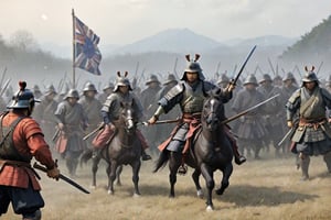 In the 15th century, a great war broke out between the samurai and the British Army.