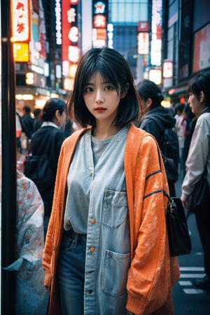 A girl, street photography, Tokyo, negative effect, orange and blue filter, distortion, psychedelic, extreme defocus, failed work, ink contamination, erosion, old photos, irreparable, personalized signature
Unidream, universal style