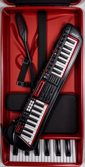 Roland ax-edge keytar red with black keys