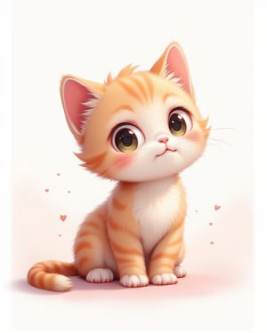 Cute baby cat wallpaper screenshot, in the style of light pink and red, drawing, comic art,Animal Verse Ultrarealistic ,ral-chrcrts,white
