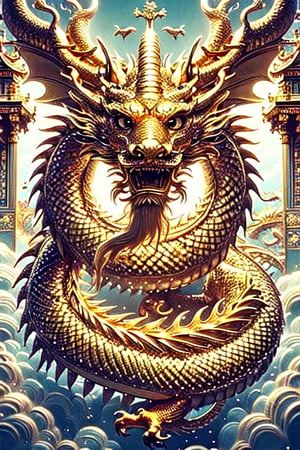 (Masterpiece, high quality:1.5), Vibrant, detailed, high-resolution, artistic, majestic, magnificent , elaborate detail, awe-inspiring, splendid, celebratory,

(White golden dragon:1.2), flying dragon in the sky, large, majestic, overwhelming presence, by Futu rEv oLab, historical, mythical, dynamic, visually striking, Exquisite face, golden text "Happy New Year 2024" at the top left