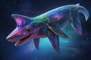 goblin shark in space 

artistic, colorful, magical realism