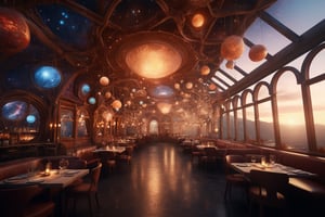 Restaurant at the end of the universe

intricate, volumetric lighting, magical, fantastical, cinematic