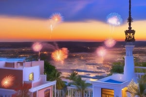 fireworks in the sky