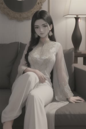 beautiful cute young attractive girl indian, teenage girl, village girl,18 year old,cute, instagram model,long black hair . Imagine a Pakistani woman wearing a stunning white shalwar kameez, reclining gracefully in a lavish hotel lobby, her confidence evident in her posture, her chest subtly accentuated, adorned with intricate jewelry and elegant earrings, 3D rendering, focusing on lifelike textures and lighting effects, --ar 16:9 --v 5