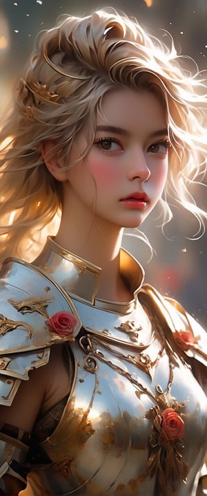 beautiful picture portrait of an armored knigh, full body view, (cinematic lighting), [detailed ambient light], wearing an old roman style armor, (realistic proportions), (sharp focus:0.9), (masterpiece), multi-tone, Ultra realistic, masterpiece, highest quality, ultra detail,adorable, absurd res, by Pino Daeni, by Ruan Jia, by Shiitakemeshi, by Alayna Lemmer, by Carlo Galli Bibiena, fantasy, , , , , god rays, mist, golden city,sooyaaa,jennierubyjenes,minsi,roses_are_rosie,OlgaKostyantynivnaKurylenko,kwon-nara