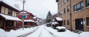 masterpiece, high detailed, photo-realistic,
snowy street,