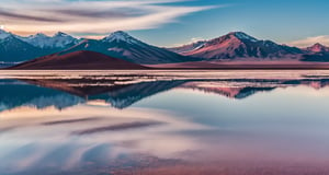 Masterpiece, highest quality, 8k high-quality photos, perfect details, perfect composition, ultra-high definition, the sky over the Salt Lake of Uyuni, the mirror-like surface of the lake, reflections in the water, magnificent distant mountains, forests,