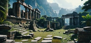 Post-apocalyptic ruins of ancient Greek city, ancient ruins, nature, landscape, remains of statues, architectural remains,

(Masterpiece), ((, Illustration Style,)) Still Film, ((Photorealistic: 1.2)), Cinematic Lighting, Perfect Composition, Super Detailed, Full Body, Masterpiece, (Best Quality: 1.3), Reflections, Extremely Detailed cg unity 8k wallpaper, detailed background, masterpiece, best quality, (masterpiece), (best quality: 1.4), (ultra high resolution: 1.2), (hyperrealistic: 1.4), (realistic: 1.2), most Best quality, high image quality, high resolution, ultra-realistic image quality, 8k, real rainforest, epic movie style,3l3ctronics