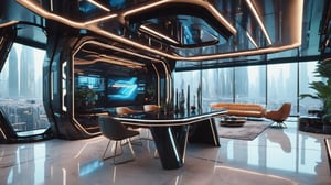 Masterpiece, ultra high definition, ultra high quality, 8k, exquisite details, perfect composition, perfect proportions, precise proportions,
Space station, interior design, oversized floor-to-ceiling windows, future technology, intricate light, future furniture, cyberpunk, postmodern minimalist style, office, outer space background, planet, galaxy,