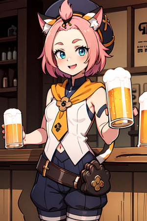 dionadef, happy, tavern, shadows effect, beer, beautiful, colorful, detailed