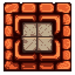 block texture of a brick, 32x32 pixels, 2D