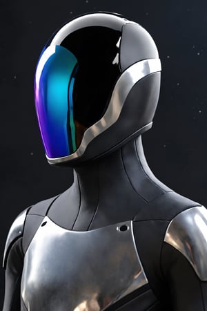 ParallelObserver, (colorgalaxy reflected on a reflexive helmet), helmet, 1boy, (leather overcoat), front-view, upperbody, black long coat, detailed, 3d render, unreal engine, colorgalaxy