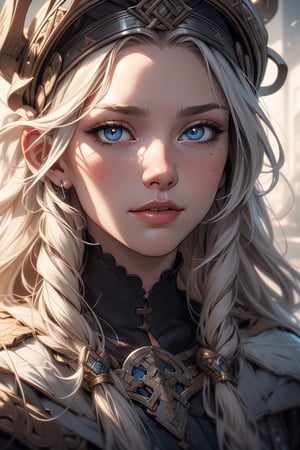 Scandinavian Vikings, hyper detailed, close-up portrait, highly detailed illustration,