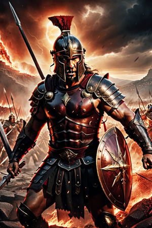 Hell (Inferno) wars, full body,
achilles soldier, The Greek army defeated its enemies with long spears and swords.
Greek soldiers, war with devils, war breaks, diluted with red blood, Greek brave soldiers full of Kasrima atmosphere, ,more detail XL,Movie Still, create photo realistic greek warrior with shield, wearing helmet and warrior outfit, dramatic lighting, high detailed, sharp focus , dramatic mood ,more detail XL,Movie Still,Blood mixed with a long knife and attached to it.,darkart,Lightning, thunder, black clouds, black smoke, charred corpses, golden moon, sunlight, waves, heavy rain, storms, The entire temple city was completely destroyed and captured.,
neoclassicism,side at view,