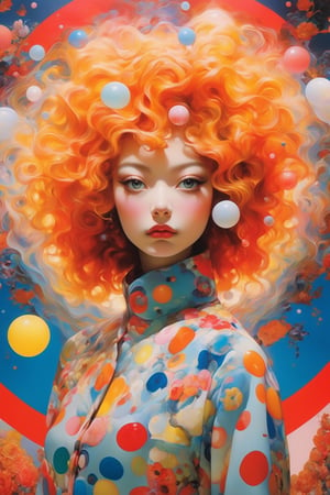 In this mind-bending artwork, a whimsical dreamscape unfolds. A distorted mirror reflects fragmented images of the artist's influences—Araki's intimate photography, Saeki's eroticism, Kusama's polka dots, and Newton's provocative elegance. The central figure, a surreal self-portrait of the artist, stands within the kaleidoscopic vortex, surrounded by floating eyes and distorted faces. The canvas is a riot of color and texture, capturing the intricate dance between consciousness and subconscious influences. This painting invites viewers to explore the depths of their own minds and the eclectic mix of influences that shape their perceptions.

enigmatic beings with ethereal silhouettes, digital dreamscape. Illuminate the scene with the pulse of a celestial bloom,casting hues that bridge both cosmic and cybernetic realms. where the organic and the synthetic collide in a dynamic composition.Integrate augmented reality surprises, fusion of art styles, transcend boundaries and conjure a visual symphony that harmonizes the present elements.
The works include American Cult Film (cult film), Hot Rod (modified car culture), Rock & Punk and Japanese Ukiyo-e, Nobuyoshi Araki, Toshio Saeki, Rockin' Jelly Bean, Helmut Newton, Kusama Yayoi, Nara Yoshitomo, etc. representative style.
masterpiece artwork, best quality,  
8k, octane render, natural lighting, hyperrealistic, 
3d cartoon, extremely detailed, dynamic angle, 
magic, surreal, fantasy, digital art, UHD, cinematic perfect light,
,retroartstyle,DonMBl00mingF41ryXL ,IncrsDistractedBoyfriendMeme,High detailed ,Ukiyo-e,3D Render Style, in the style of esao andrews