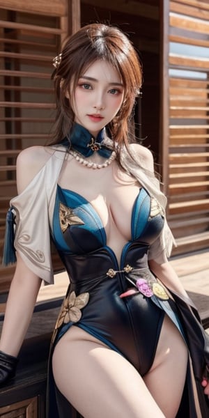 (extremely detailed CG), (best quality), 1girl, perfect face, bright pupils, (finely detailed beautiful eyes), shiny skin, lustrous skin, wide hips, narrow waist, Ruan Mei, chinese clothes, jewelry, gloves, hair ornament, hair intakes, hair bun, necklace, clothing cutout, bare shoulders, thigh strap, high heels , high heels,konoha ,vivian, massive breast,massive breast,massive breast,massive breast,massive breast,massive breast,massive breast, thin legs, small hips,thin legs, small hips,thin legs, small hips,thin legs, small hips