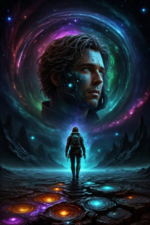 A cyberpunk cosmic wanderer traverses the void, seeking answers among the stars. Iconic rockstar Val Kilmer lost in space
Movie Poster, cinematic light, Professional Art
many details, extreme detailed, full of details,
Wide range of colors., Dramatic,Dynamic,Cinematic,Sharp details
 Insane quality. Insane resolution. Insane details. Masterpiece. 32k resolution