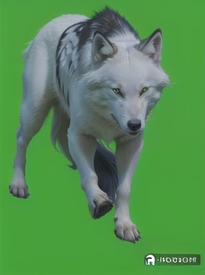 photo r3al,photorealistic,white wolf ,Animal,hooved legs, 