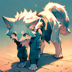 score_9, score_8_up, score_7_up, score_6_up,1girl,furry silver wolf girl,furry body,anime,cute,kawaii,full body,barefoot,open jacket,furry girl,(source_feral:1.5),on all fours,interesting