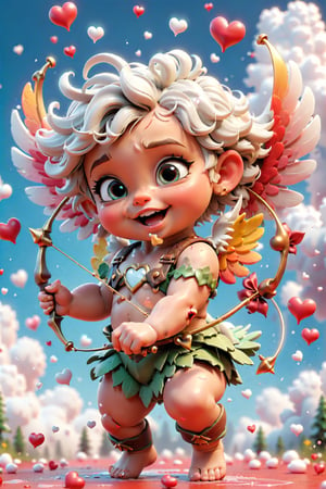 best quality, masterpiece, beautiful and aesthetic, vibrant color, Exquisite details and textures,  Warm tone, ultra realistic illustration,  Cupid, colorful perfect 3d ink splash forming perfect detailed extreme close up perfect realistic cute, smiling, happy, flying cupid aiming his bow and arrow, Baby Cupid, flying in a background of puffy clouds with floating hearts, ultra hd, realistic, vivid colors, highly detailed, UHD drawing, perfect composition, beautiful detailed intricate insanely detailed octane render trending on artstation, 8k artistic photography, photorealistic concept art, soft natural volumetric cinematic perfect light, graffiti art, splash art, street art, spray paint, oil gou ache melting, acrylic, high contrast, colorful polychromatic, ultra detailed, ultra quality, CGSociety.,