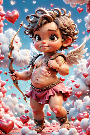 best quality, masterpiece, beautiful and aesthetic, vibrant color, Exquisite details and textures,  Warm tone, ultra realistic illustration,  Cupid, colorful perfect 3d ink splash forming perfect detailed extreme close up perfect realistic cute, smiling, happy, flying cupid aiming his bow and arrow, Baby Cupid, flying in a background of puffy clouds with floating hearts, ultra hd, realistic, vivid colors, highly detailed, UHD drawing, perfect composition, beautiful detailed intricate insanely detailed octane render trending on artstation, 8k artistic photography, photorealistic concept art, soft natural volumetric cinematic perfect light, graffiti art, splash art, street art, spray paint, oil gou ache melting, acrylic, high contrast, colorful polychromatic, ultra detailed, ultra quality, CGSociety.,