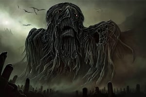 Sinister and disturbing monsters that are in the shadows lurking with very bad intentions to scare people. The monster in question is a creation of Lovecraft.